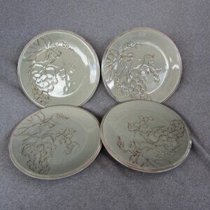 grey grapes salad plate by TAG Ltd set of 4 (w3079)